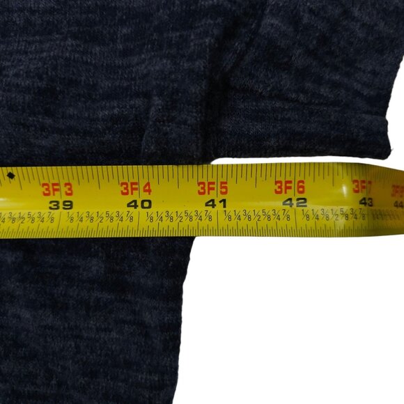 Jella C Cape Sweater Poncho Cowl Neck Womens ONE SIZE Blue Black Fleece Knit - Picture 4 of 14